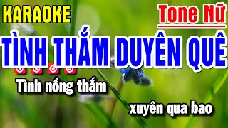 Karaoke Tình Thắm Duyên Quê Nhạc Sống Tone Nữ Bm | Yến Như