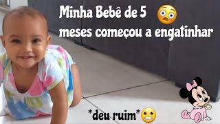 BEBÊ DE 5 MESES ENGATINHANDO😲olha isso