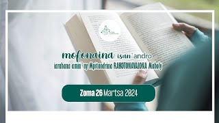 Mofonaina isan'andro ny Zoma 26 Aprily 2024. FJKM Ambohitantely.