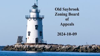 Old Saybrook Zoning Board of Appeals October 9, 2024