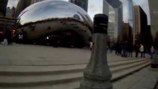 Cycling near the Pritzker Pavilion  in Chicago on Christmas Day, 2011, V5