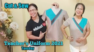 Cut & Sew Deped Teacher's Uniform 2021 Tuesday (full tutorial)