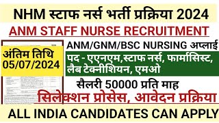 NHM STAFF NURSE VACANCY 2024 l STAFF NURSE VACANCY 2024 l NURSING VACANCY l NHM STAFF NURSE VACANCY