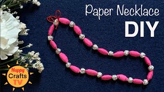 HOW TO MAKE A PAPER NECKLACE EASY / DIY PAPER CRAFTS / HANDMADE PAPER JEWELRY/ GIFTS FOR HER DIY