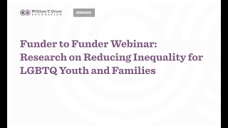 Reducing Inequality for LGBTQ Youth and Families