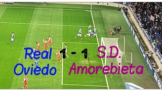 Real Oviedo 1 - S.D. Amorebieta 1; gol de Sebas Moyano.