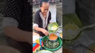 Nasi Pecel Pincuk Godong Jati #shorts