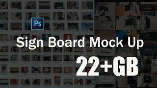 22+GB Sign Board Mock Up In PSD Files |Aneela Graphics|