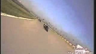 Helmet Cam Captures Motorcycle Crash