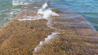 Waves Rolling Over Slipway 2 - Ryde Beach - September 2021 - Isle Of Wight | kittikoko's junkyard