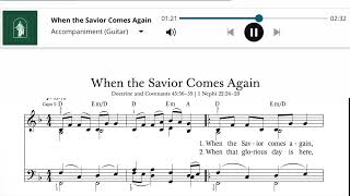 1002 When the Savior Comes Again | Fingerstyle Guitar Accompaniment | SATB Sheet with Guitar Chords