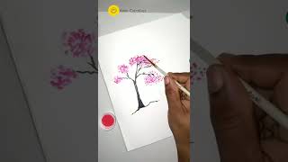 Cherry Blossom Tree Painting #shorts #trending #painting