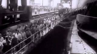 s.s. United States - United States Lines - Her floating up - footage