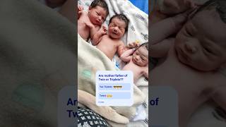 Adorable Triplets Newborn Babies First Cry on Birthday