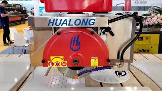 HUALONG machinery 5 axis cnc bridge saw granite marble Bridge Stone Cutting Machine for countertop