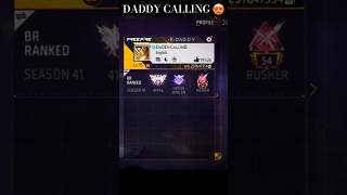 DADDY CALLING FREE FIRE ❤️ #freefireshorts #daddycalling #daddy #shorts #yutubeshorts #ytshorts