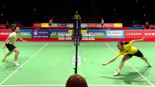 badminton world championships 2011 Day 2 Yihan Wang vs Juan Gu Badminton World Championships 20111