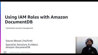 Using IAM Roles with Amazon DocumentDB | Amazon Web Services