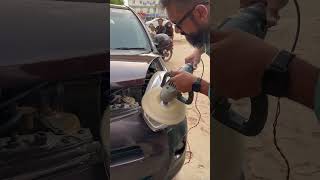 Toyota Passo lights cleaning by Hasan Autos