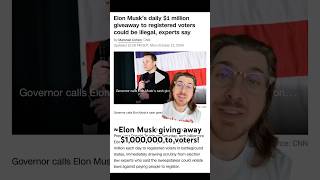 Elon Musk is giving away one million dollars to a lucky voter every day! #elonmusk #breakingnews