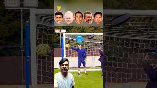 Trick-Shot Challenge + Messi 🎯⚽#ronaldo #messi #mbappe #haaland #soccer #shorts