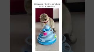 Brinquedo interativo para Gato Torre De 4 Bolinhas   #achadosshopee