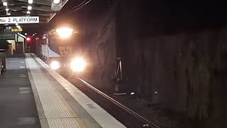 Chicago Freight West Bound Freight Train Passing Through Lithgow Railway Station. 13 March 2021