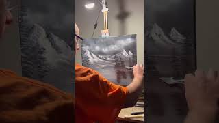 Easy Monochromatic Oil Painting #art #bobross #artshorts