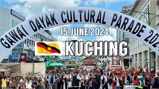 GAWAI DAYAK CULTURAL PARADE 2024 in Kuching |110 Contingents Participating.