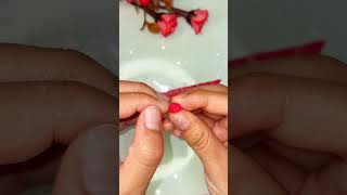 How to make rose with clay 🌹🥰  #shorts