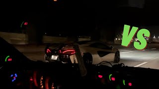 SINGLE TURBO HR 350Z VS TUNED 570S McCLAREN!! | My transmission blew up...