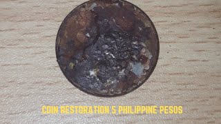 Coin Restoration   5 Philippine Pesos   2019 #8