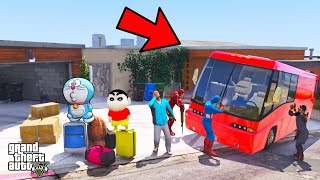 Franklin and Shinchan Finishing Road Trip With Luxury Bus Comeback To Los Santos IN GTA V