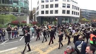 Band of the Royal Yeomanry Reverse route Lord Mayor's Show 2024