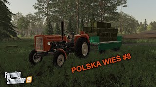 ⭐ Farming Simulator 19 Polska Wieś #8 ⭐Zbieranie Kostek Siana Przed Deszczem