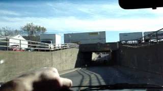 driving through tunnel