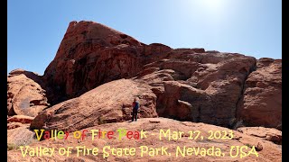 Valley of Fire Peak, Valley of Fire State Park, Nevada, USA - Mar 17, 2023