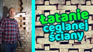 Łatanie ceglanej ściany - Remont starego domu #shorts