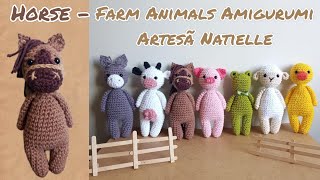 Horse Amigurumi Farm Animals Artesã Natielle