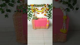 Easy & Simple Ganesh Chaturthi Backdrop Decoration at home| Ganpati Backdrop Decoration at home