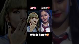 Lisa V/S Nancy |😍💜Who is best ||🥰💜 #shorts #viral #blackpink #lisa #momoland #nancy