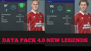 PES 2019| DATA PACK 4.0 12 NEW LEGENDS AND STATS