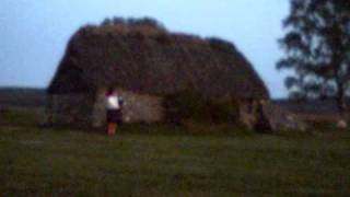 Jacobite piper at Culloden Cottage