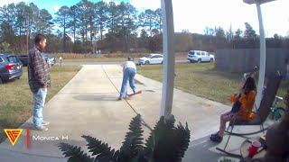 Scooter Fail Caught on Ring Camera | Doorbell Camera Video