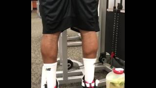 Doing calf raises in the Nike Air Zoom Vick III