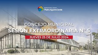 175 Sesión Extraordinario N° 5, Concejo Municipal, Jueves 25 de julio de 2024