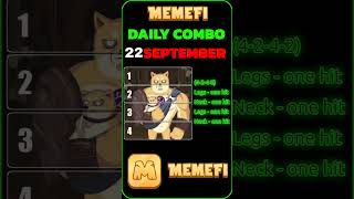 memefi coin daily combo today | memefi coin daily combo 21 September | daily combo memefi today