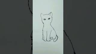 Cat 🐈 drawing || pahli dafa song #shorts