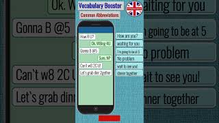 #Vocabulary booster #Abbreviation #Phone messages #Text