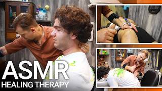 ASMR HEALING THERAPY | ASMR Leg, Asmr Back And Asmr Head Massage For Best Healing